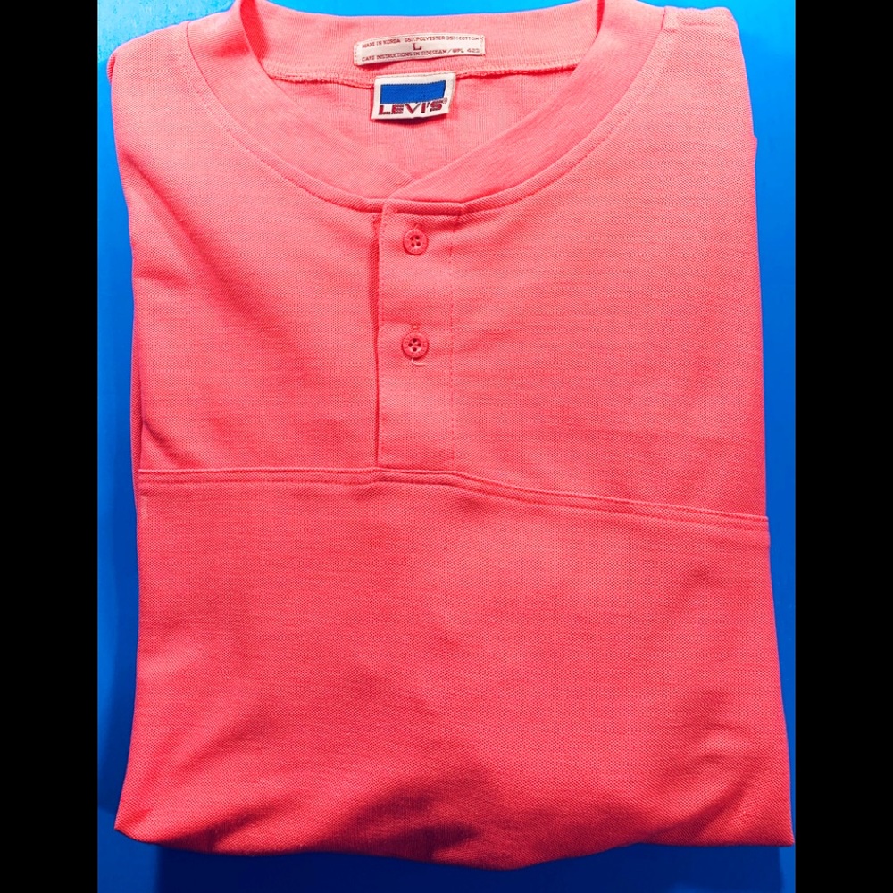 Vintage Levi’s “Big E” Pink Large 2 Button Shirt